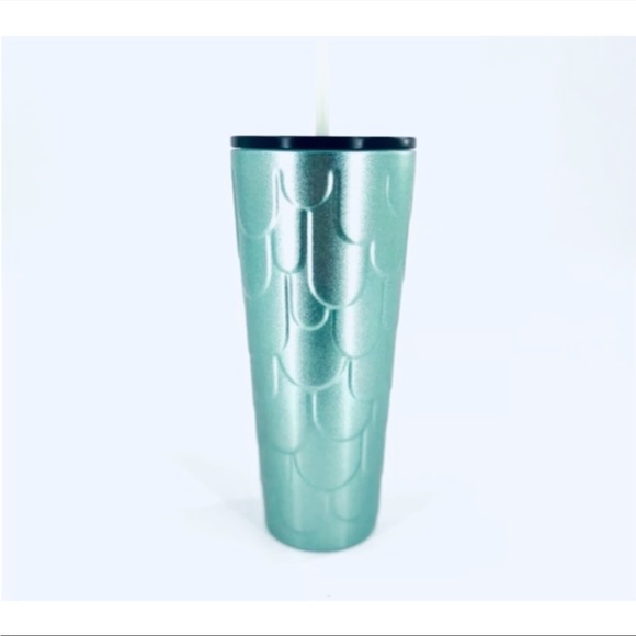 Starbucks Summer siren mermaid metal tumbler Teal 24oz - Picture 2 of 3